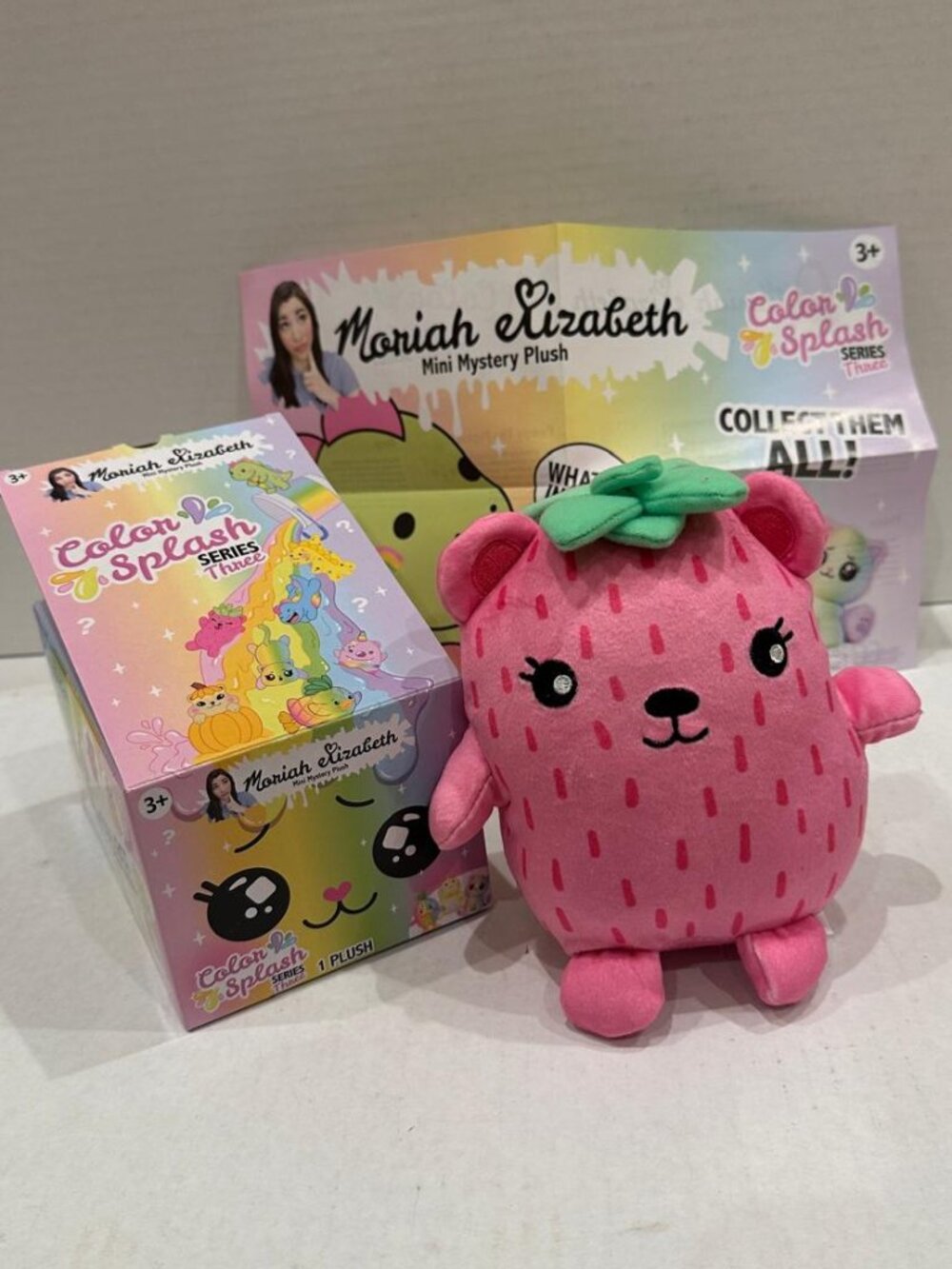 Moriah Elizabeth Series 3 Color Splash Strawbeary Mini Plush–Open Box, New